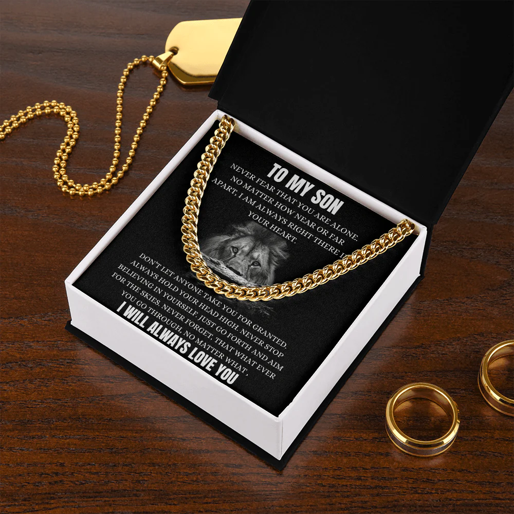 To My Son Cuban Link Chain - Image 4